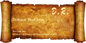 Dobsa Rufina névjegykártya